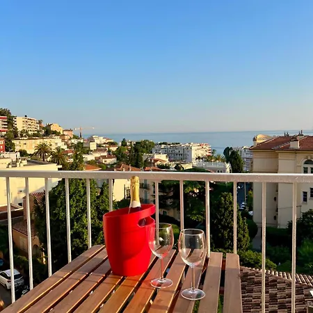 Vue T2 Cosy, A Pied 3 Mins, Coucher De Soleil, Parc Prive Nizza