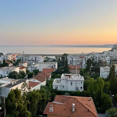 Apartment Vue T2 Cosy, A Pied 3 Mins, Coucher De Soleil, Parc Prive Nizza